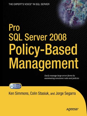 cover image of Pro SQL Server 2008 Policy-Based Management